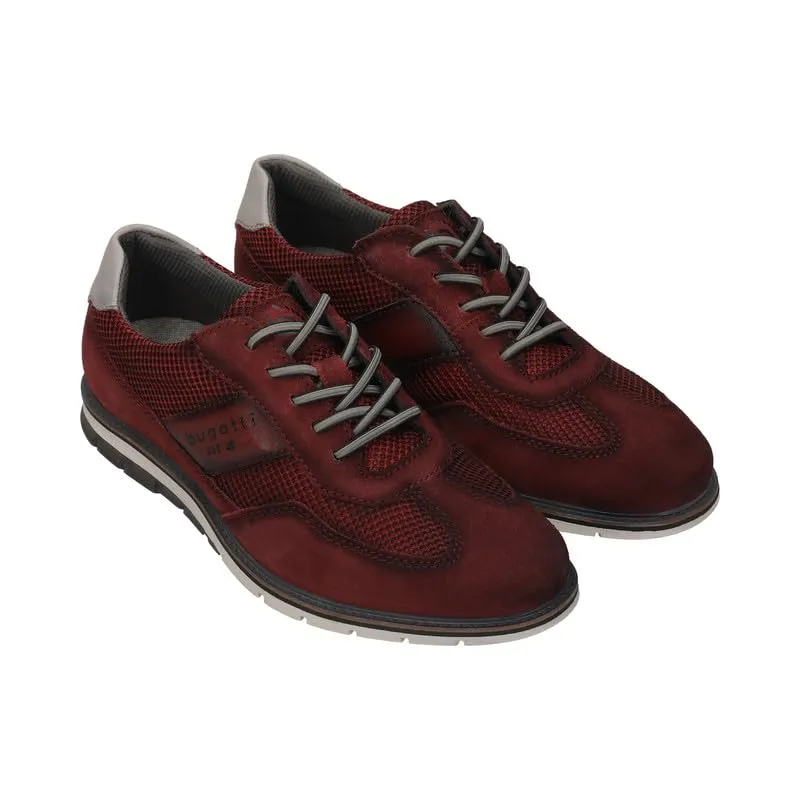 Bugatti Simone Comfort Dark Red Men's Wide Sneakers - UK 6
