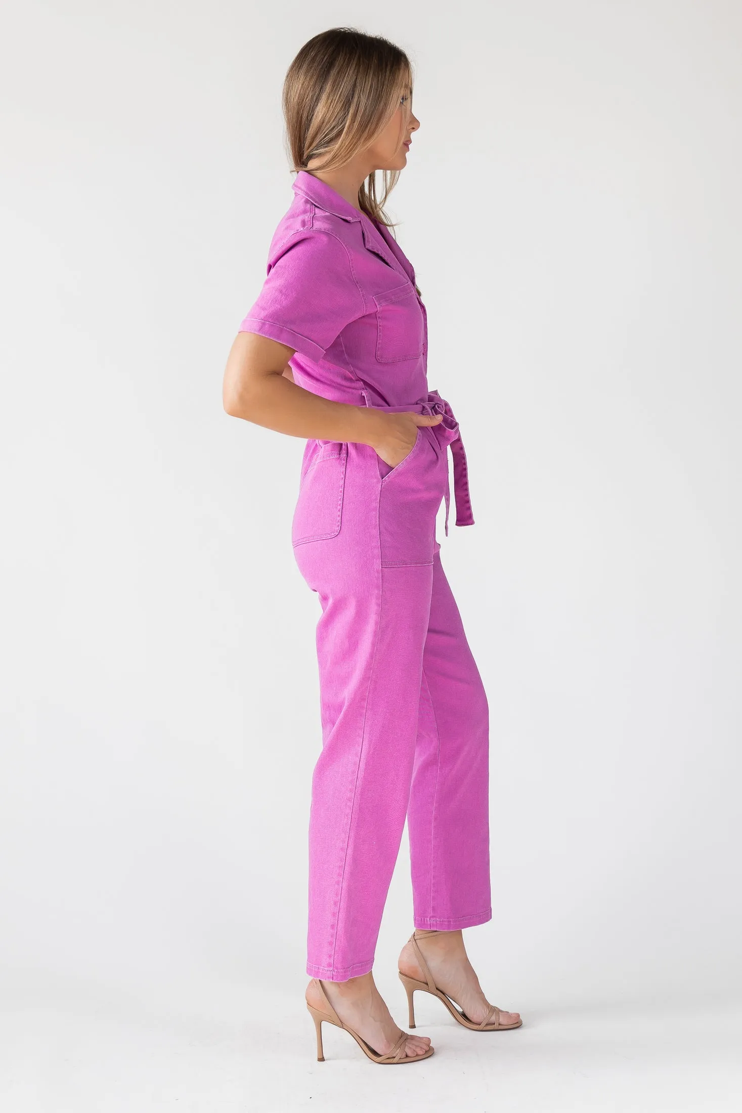 Kendall Pink Washed Jumpsuit