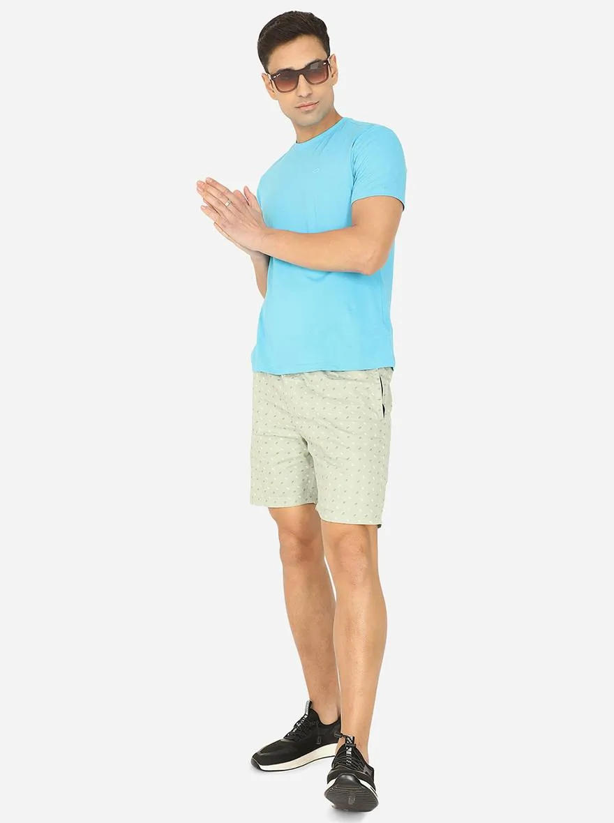 Light Pista Green Printed Regular Fit Boxer Shorts | JadeBlue