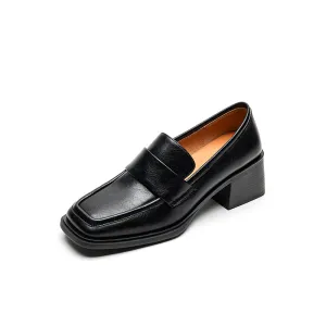 Womens Heeled Loafers - Zoe
